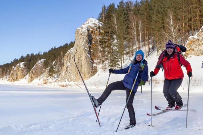 Скалы Уфы на беговых лыжах
