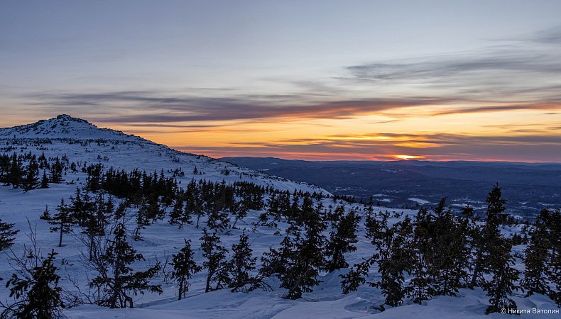 Закат в районе г. Евлахта